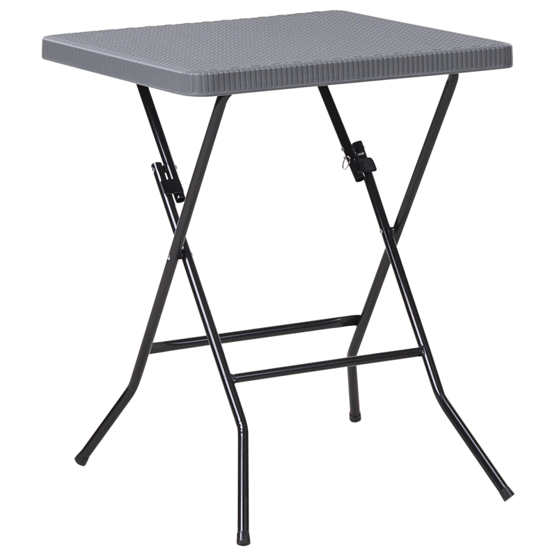 Caféset utomhus Fällbar Trappeto - Grå/Svart - Utemöbler - Balkong - Balkongmöbler - Balkonggrupp & balkongset