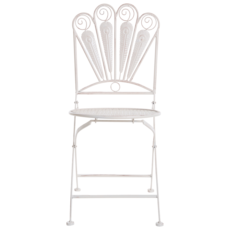 Caféset utomhus Fällbar Pavia Järn - Vit - Utemöbler - Balkong - Balkongmöbler - Balkonggrupp & balkongset