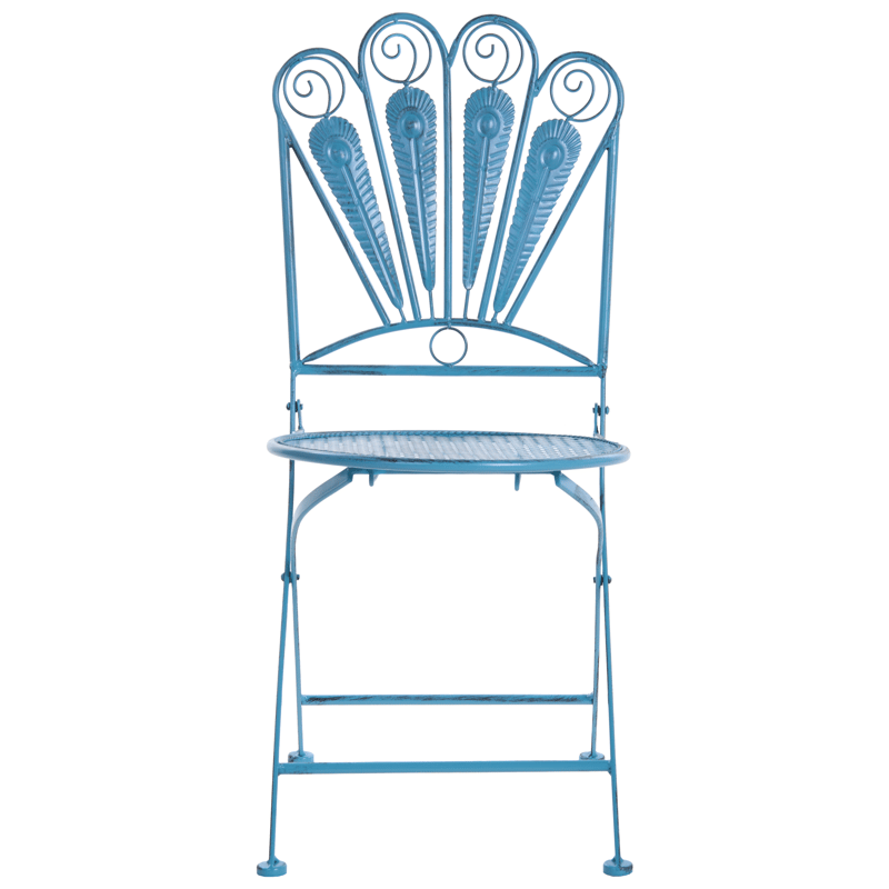 Caféset utomhus med Bänk Pavia Järn - Blå - Utemöbler - Balkong - Balkongmöbler - Balkonggrupp & balkongset