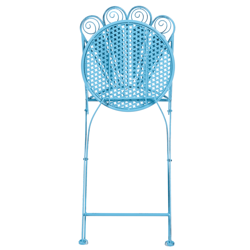 Caféset utomhus med Bänk Pavia Järn - Blå - Utemöbler - Balkong - Balkongmöbler - Balkonggrupp & balkongset