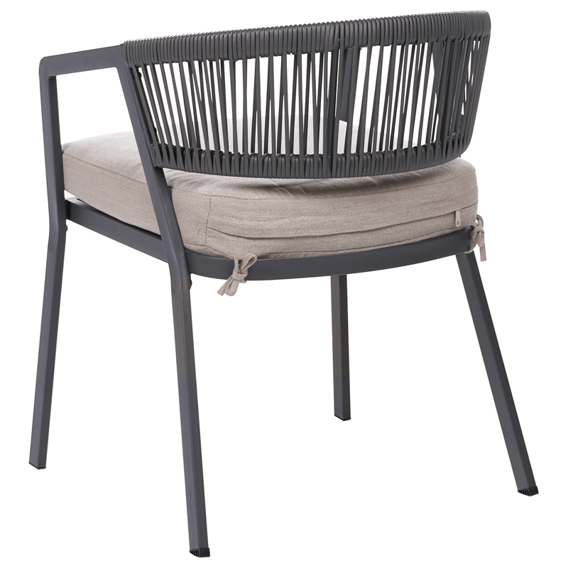 Caféset utomhus Muros Stål - Grå/Beige - Utemöbler - Balkong - Balkongmöbler - Balkonggrupp & balkongset