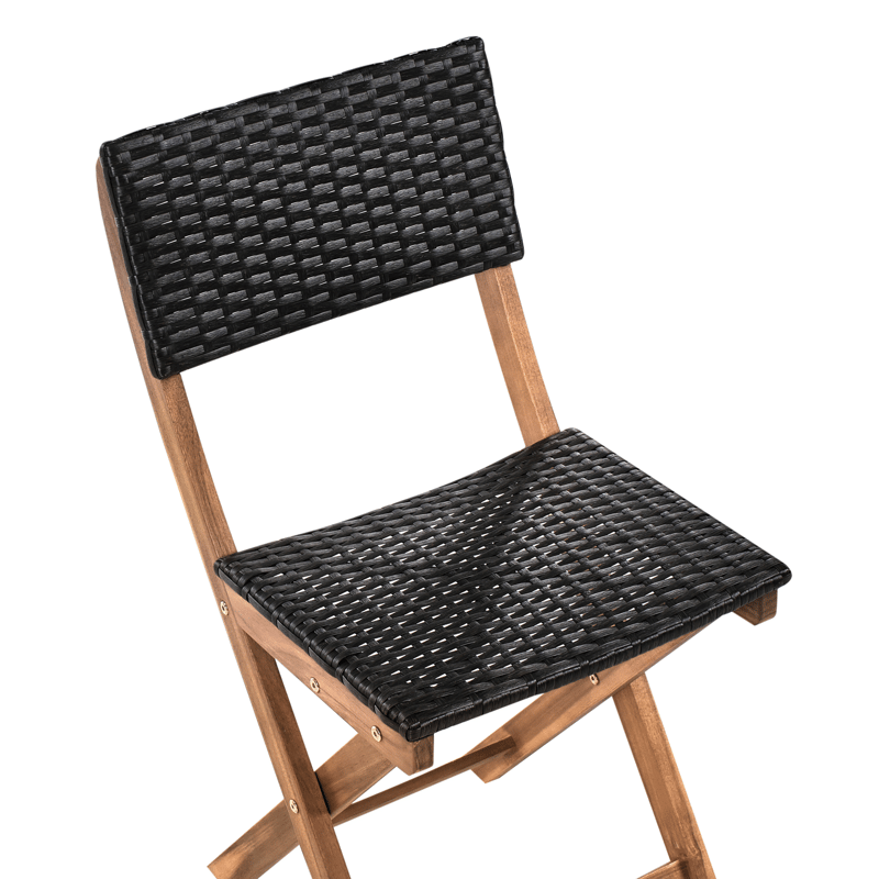 Caféset utomhus Rivarotta Akaciaträ - Brun/Svart - Utemöbler - Balkong - Balkongmöbler - Balkonggrupp & balkongset