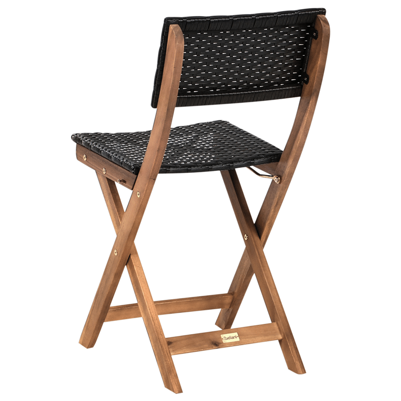 Caféset utomhus Rivarotta Akaciaträ - Brun/Svart - Utemöbler - Balkong - Balkongmöbler - Balkonggrupp & balkongset