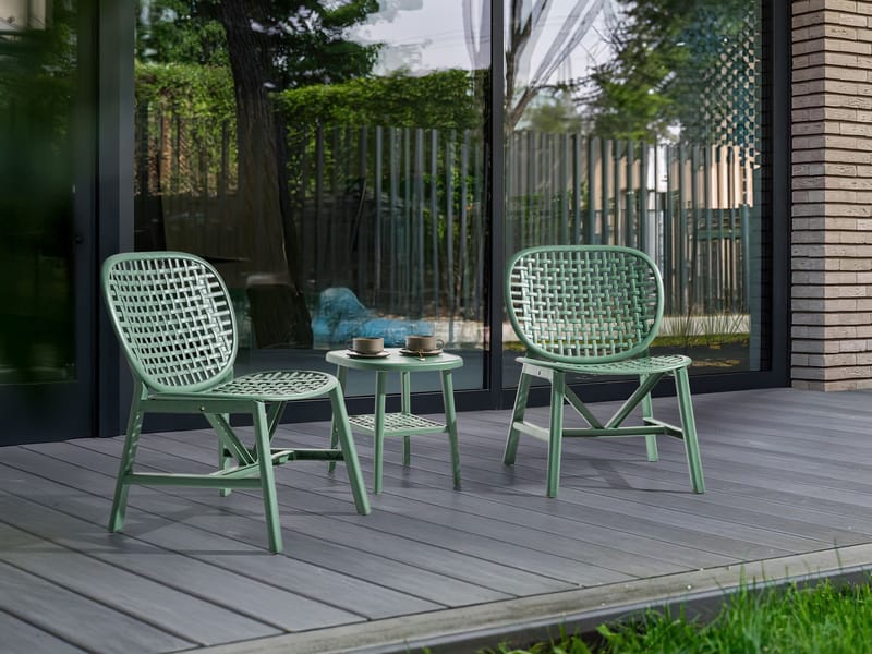 Caféset utomhus Sicelle - Grön - Utemöbler - Balkong - Balkongmöbler - Balkonggrupp & balkongset