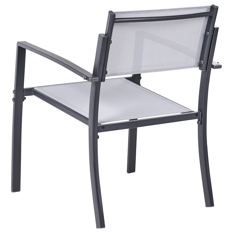 Caféset utomhus Tavoleto Stål - Grå - Utemöbler - Balkong - Balkongmöbler - Balkonggrupp & balkongset