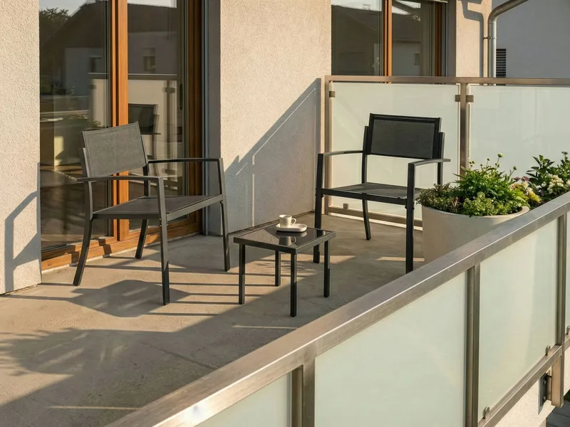 Caféset utomhus Tavoleto Stål - Mörkgrå - Utemöbler - Balkong - Balkongmöbler - Balkonggrupp & balkongset