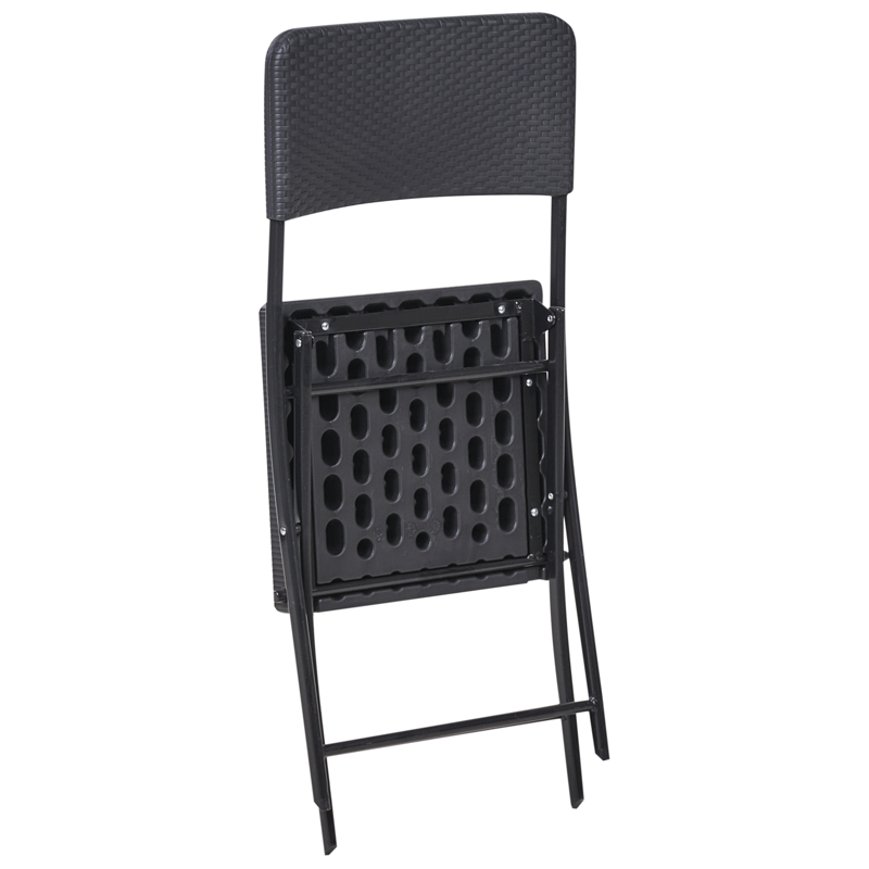 Caféset utomhus Trappeto - Svart - Utemöbler - Balkong - Balkongmöbler - Balkonggrupp & balkongset