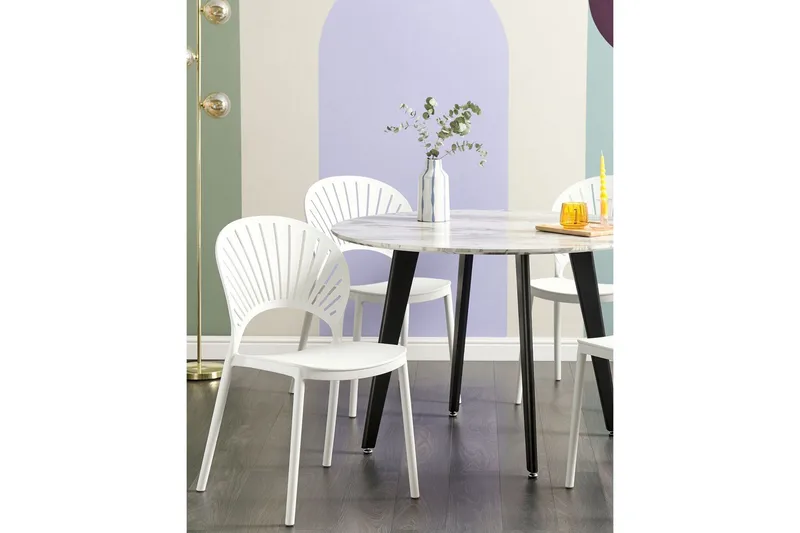 Casarano Matstol Utomhus - Vit - Utemöbler - Balkong - Balkongmöbler - Balkongstol