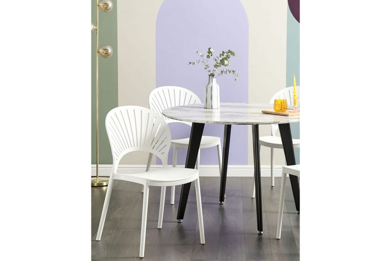 Casarano Matstol Utomhus - Vit - Utemöbler - Balkong - Balkongmöbler - Balkongstol