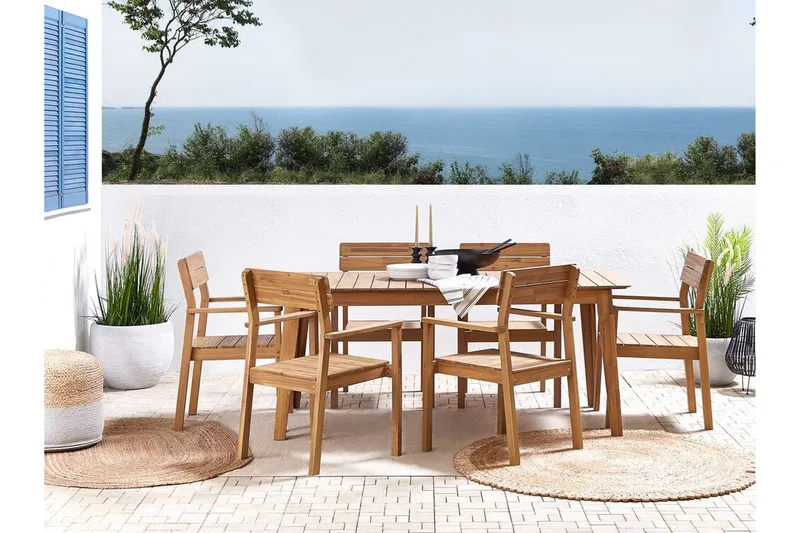 Cellino Karmstol Utomhus - Ljusbrun - Utemöbler - Balkong - Balkongmöbler - Balkongstol