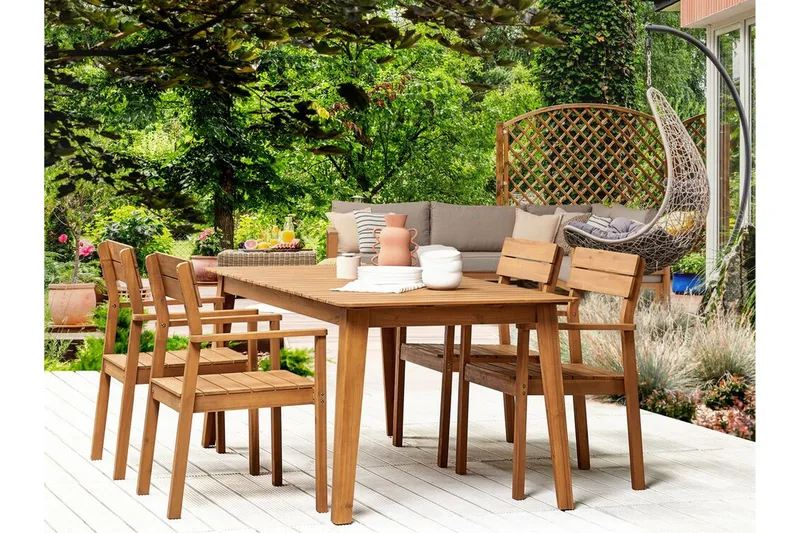 Cellino Karmstol Utomhus - Ljusbrun - Utemöbler - Balkong - Balkongmöbler - Balkongstol