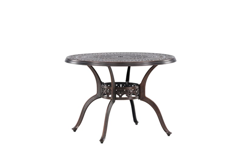 Coimbra Cafébord och Bistrobord Utomhus 100 cm Aluminium - Brun - Utemöbler - Balkong - Balkongmöbler - Balkongbord