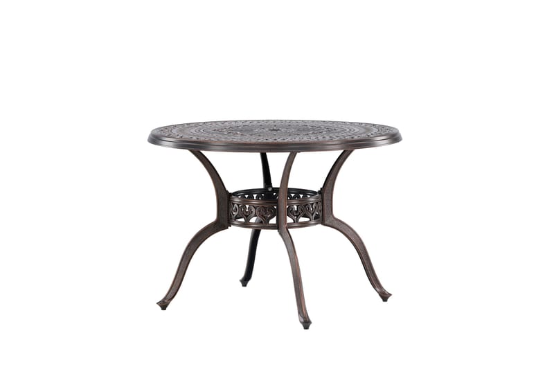 Coimbra Cafébord och Bistrobord Utomhus 100 cm Aluminium - Brun - Utemöbler - Balkong - Balkongmöbler - Balkongbord