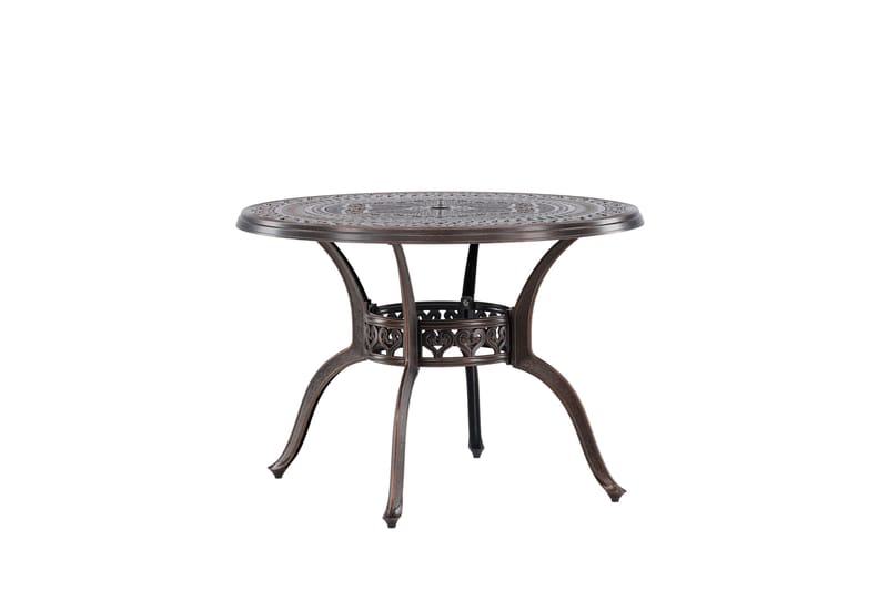 Coimbra Cafébord och Bistrobord Utomhus 100 cm Aluminium - Brun - Utemöbler - Balkong - Balkongmöbler - Balkongbord