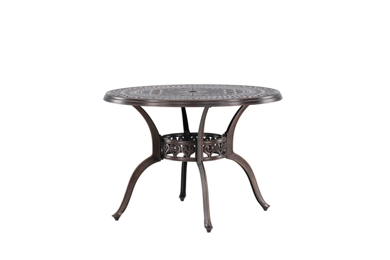 Coimbra Cafébord och Bistrobord Utomhus 100 cm Aluminium - Brun - Utemöbler - Balkong - Balkongmöbler - Balkongbord