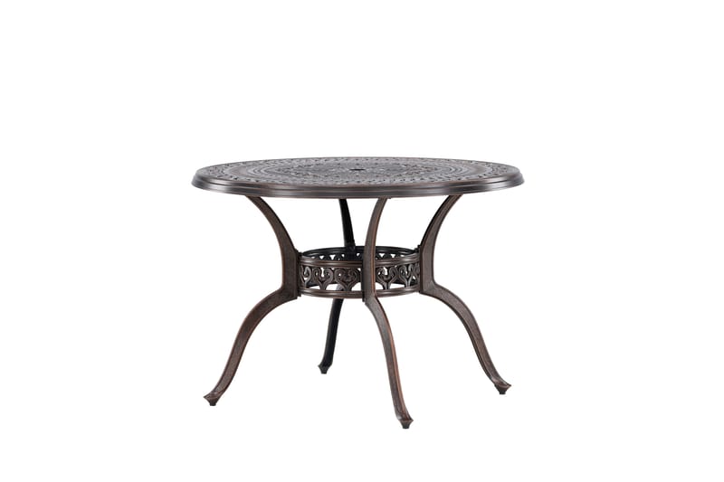 Coimbra Cafébord och Bistrobord Utomhus 100 cm Aluminium - Brun - Utemöbler - Balkong - Balkongmöbler - Balkongbord
