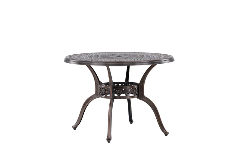 Coimbra Cafébord och Bistrobord Utomhus 100 cm Aluminium - Brun - Utemöbler - Balkong - Balkongmöbler - Balkongbord