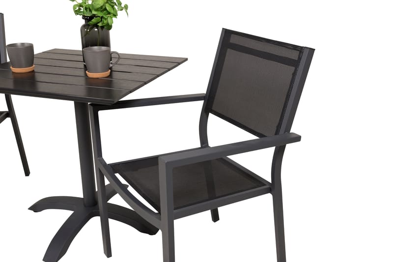 Colorado Cafégrupp + Copacabana 4 Utestolar - Svart - Utemöbler - Balkong - Balkongmöbler - Balkonggrupp & balkongset