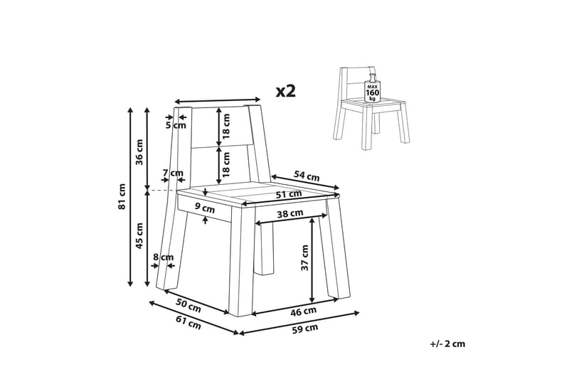 Coteto Matstol Utomhus - Ljusbrun - Utemöbler - Balkong - Balkongmöbler - Balkongstol