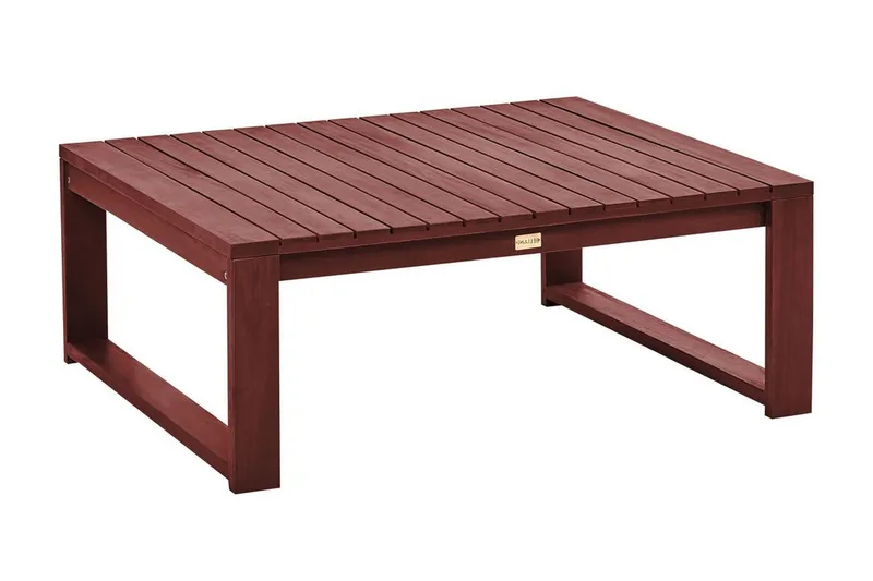 Des Moines Sidobord och Soffbord Utomhus 90 cm Trä, Rödbrun