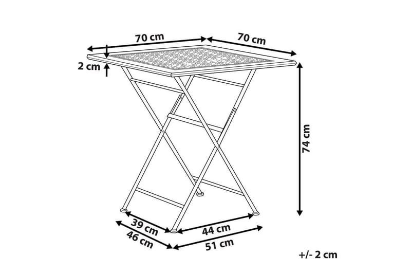 Fällbart bord Bormio - Utemöbler - Balkong - Balkongmöbler - Balkongbord