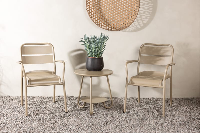 Faro Balkonggrupp 2-sits - Beige - Utemöbler - Balkong - Balkongmöbler - Balkonggrupp & balkongset