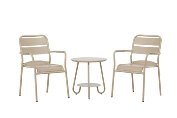 Faro Balkonggrupp 2-sits - Beige - Utemöbler - Balkong - Balkongmöbler - Balkonggrupp & balkongset