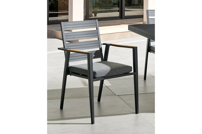 Fortify Karmstol Utomhus - Svart/Grå - Utemöbler - Balkong - Balkongmöbler - Balkongstol