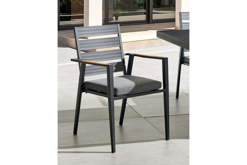 Fortify Karmstol Utomhus - Svart/Grå - Utemöbler - Balkong - Balkongmöbler - Balkongstol