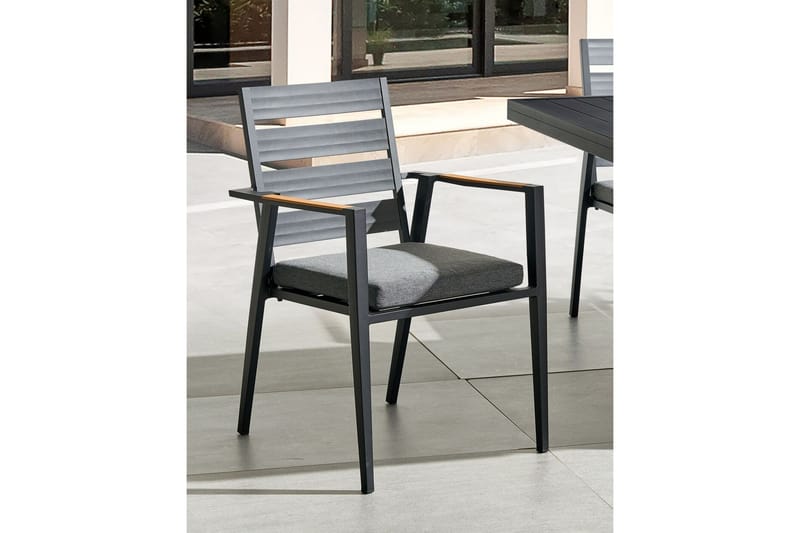 Fortify Karmstol Utomhus - Svart/Grå - Utemöbler - Balkong - Balkongmöbler - Balkongstol