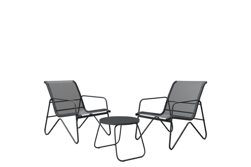 Glenhollow Caféset Utomhus - Grå - Utemöbler - Balkong - Balkongmöbler - Balkonggrupp & balkongset