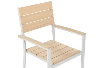 Grosseto Karmstol Utomhus - Beige/Vit - Utemöbler - Balkong - Balkongmöbler - Balkongstol