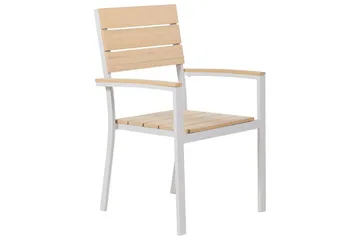 Grosseto Karmstol Utomhus - Beige/Vit - Utemöbler - Balkong - Balkongmöbler - Balkongstol