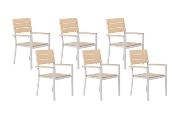 Grosseto Karmstol Utomhus - Beige/Vit - Utemöbler - Balkong - Balkongmöbler - Balkongstol