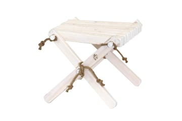 Hillerstorp EcoFurn Fotpall Lilli Furu laserad vit