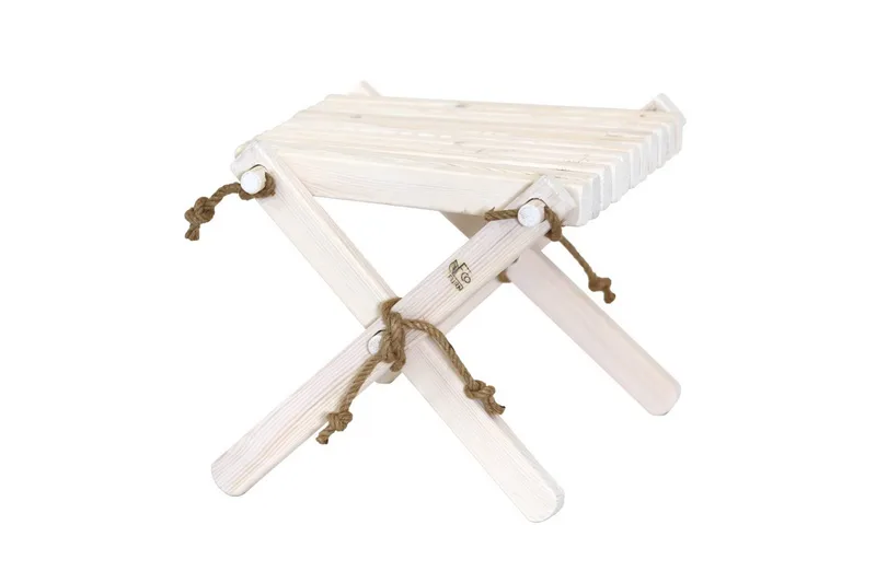 Hillerstorp EcoFurn Fotpall Lilli Furu laserad vit, Furu laserad vit