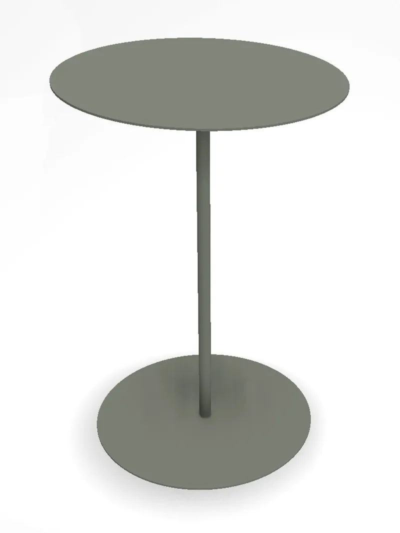 Hillerstorp Jet set Sidobord Ø45x67 cm - Grågrön - Utemöbler - Balkong - Balkongmöbler - Balkongbord