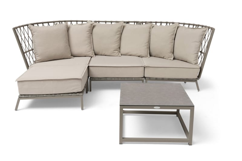 Soffbord Utomhus Hillerstorp Jet Set 70 x 70 cm Beige - Beige - Utemöbler - Balkong - Balkongmöbler - Balkongbord