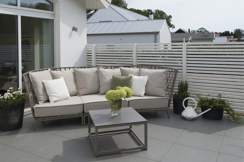 Soffbord Utomhus Hillerstorp Jet Set 70 x 70 cm Beige - Beige - Utemöbler - Balkong - Balkongmöbler - Balkongbord