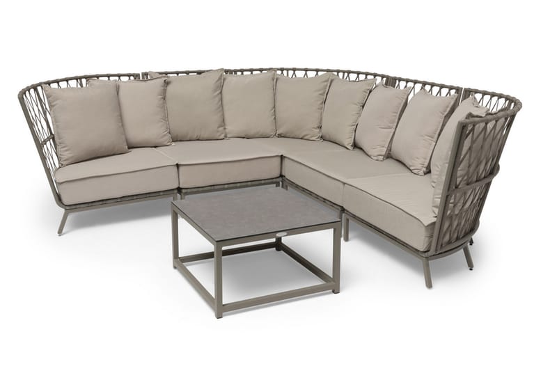 Soffbord Utomhus Hillerstorp Jet Set 70 x 70 cm Beige - Beige - Utemöbler - Balkong - Balkongmöbler - Balkongbord