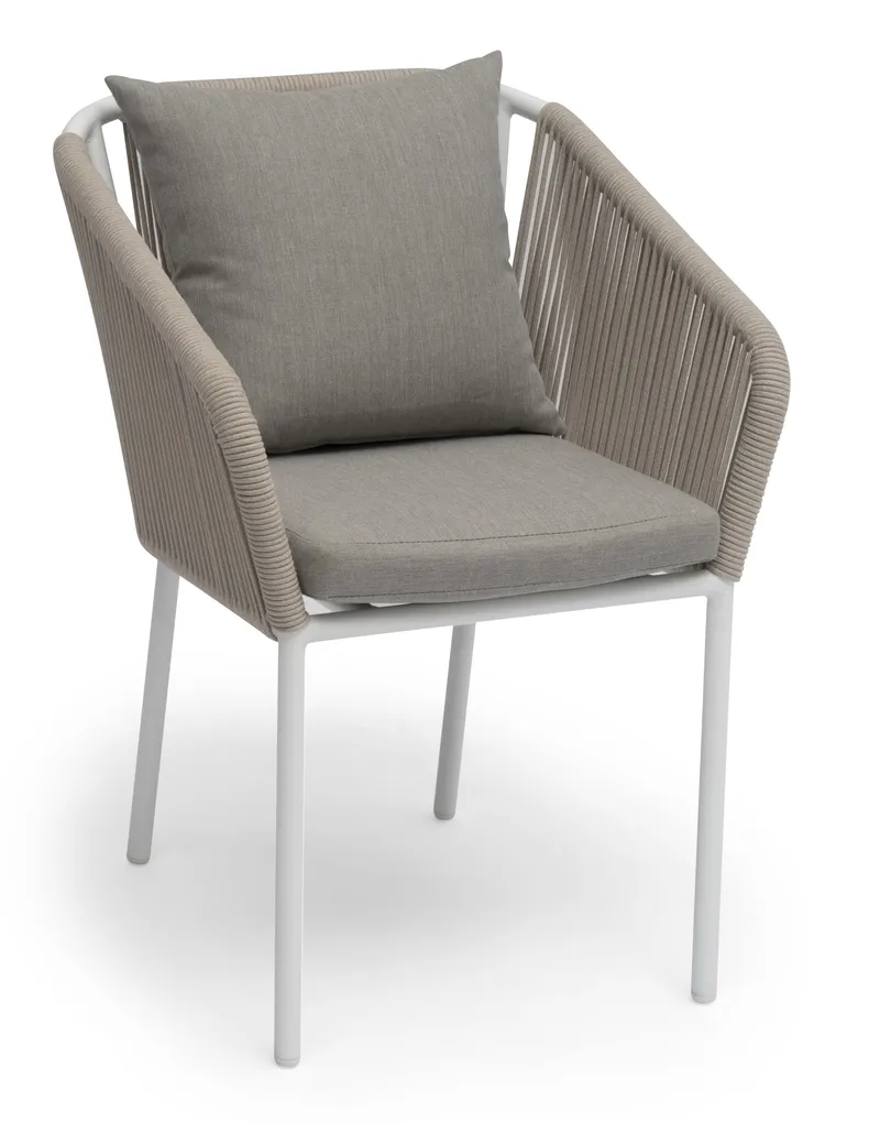 Hillerstorp Lersund Matstol Utomhus Vit, Vit
