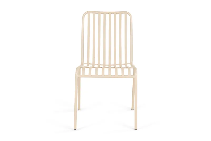 Jarva Matstol Utomhus i metall för balkong och uteplats - Beige - Utemöbler - Balkong - Balkongmöbler - Balkongstol