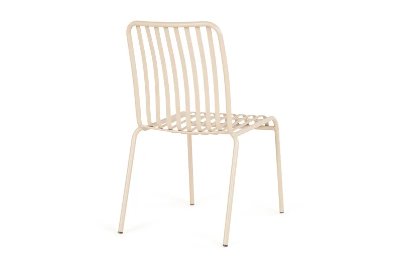 Jarva Matstol Utomhus i metall för balkong och uteplats - Beige - Utemöbler - Balkong - Balkongmöbler - Balkongstol