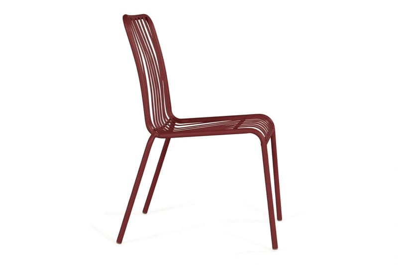 Jarva Matstol Utomhus i metall för balkong och uteplats - Röd - Utemöbler - Balkong - Balkongmöbler - Balkongstol