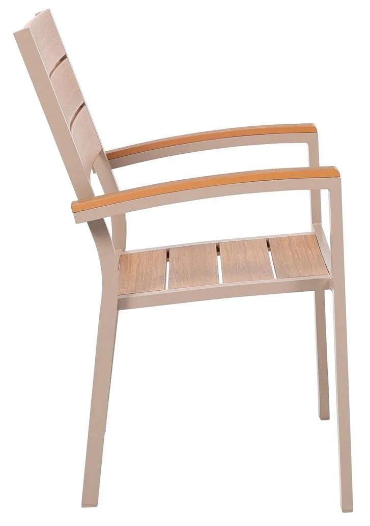 Karmstol för utomhusbruk | Beige / Ekfärgad Nonwood | Las Vegas, undefined