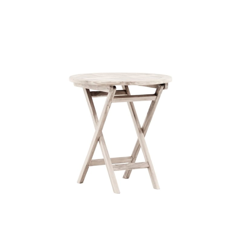 Kenya Cafébord 70 cm - Whitewash - Utemöbler - Balkong - Balkongmöbler - Balkongbord