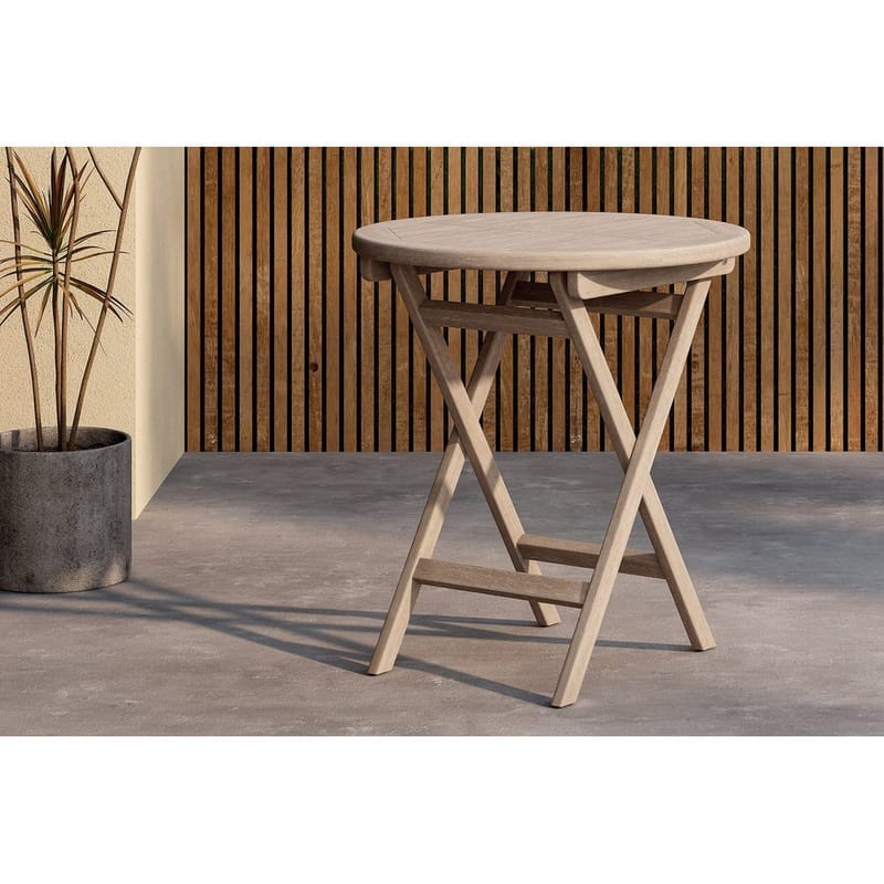 Kenya Cafébord 70 cm - Whitewash - Utemöbler - Balkong - Balkongmöbler - Balkongbord