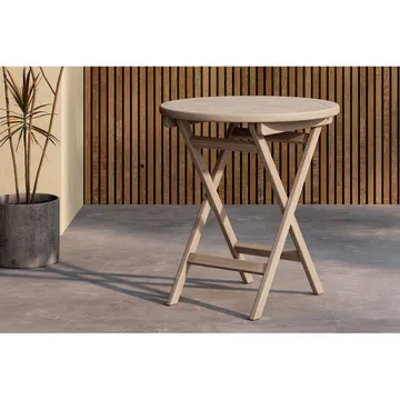 Kenya Cafébord 70 cm - Whitewash - Utemöbler - Balkong - Balkongmöbler - Balkongbord