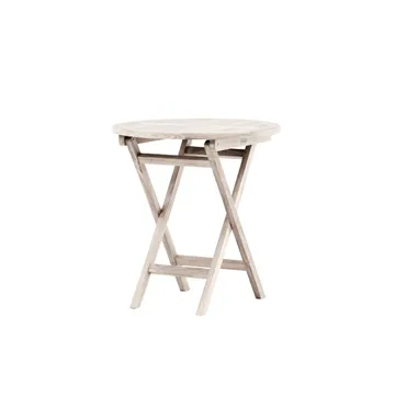 Kenya Cafébord 70 cm - Whitewash - Utemöbler - Balkong - Balkongmöbler - Balkongbord