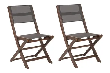 Kettelle Klappstol Utomhus 57x50x90 cm - Mörkbrun/Grå - Utemöbler - Balkong - Balkongmöbler - Balkongstol